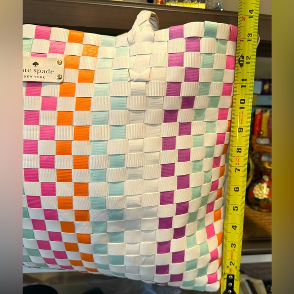 Kate Spade New York Multicolored Woven Limited Edition Tote EUC Approx. 17”x13” - Picture 9 of 15